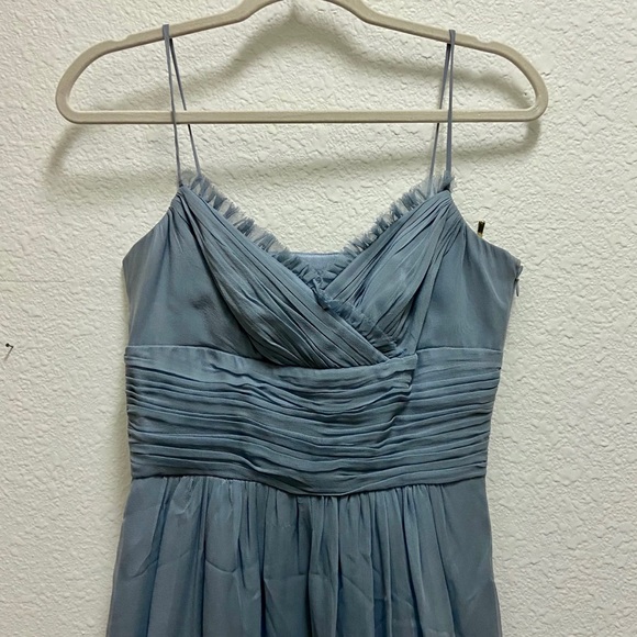 🆕 Spaghetti Strap Dress w/ Banded Waist - Two Tones of Teal - Picture 4 of 7